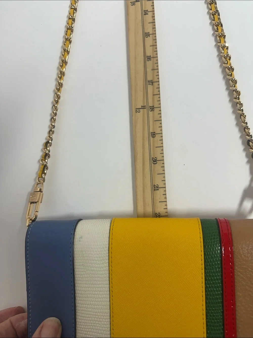 Tory Burch Robinson Ballon Stripe Convertible Shoulder Bag MSRP 498